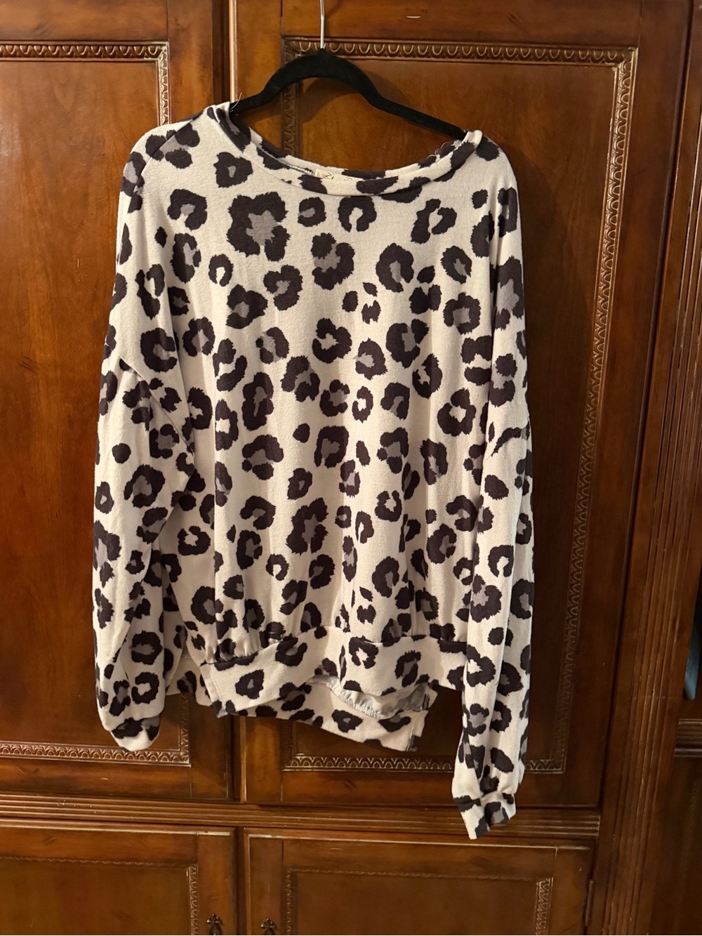 Fantastic Fawn Leopard Print Top - Cream and Dark Brown